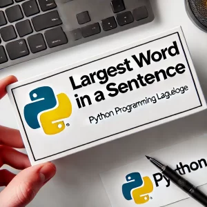 Find the Largest Word in a Sentence Using Python (With and Without Functions)